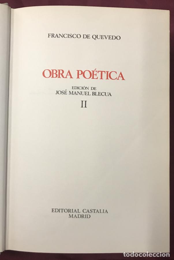 Libros: Obra Po&eacute;tica, 4 tomos - Quevedo, Francisco de - Foto 6