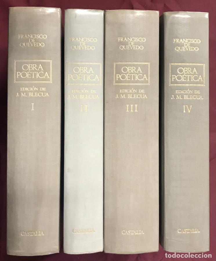 Libri di seconda mano: Obra Po&eacute;tica, 4 tomos - Quevedo, Francisco de