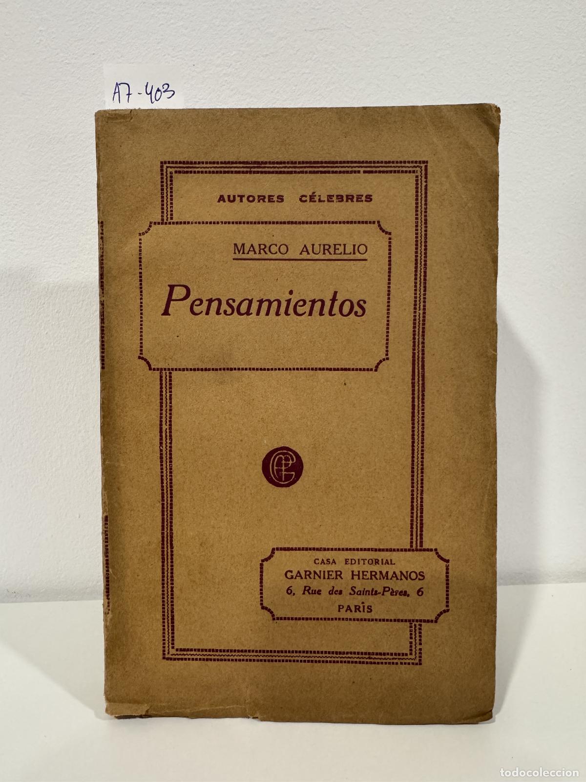books: MARCO AURELIO. - Pensamientos