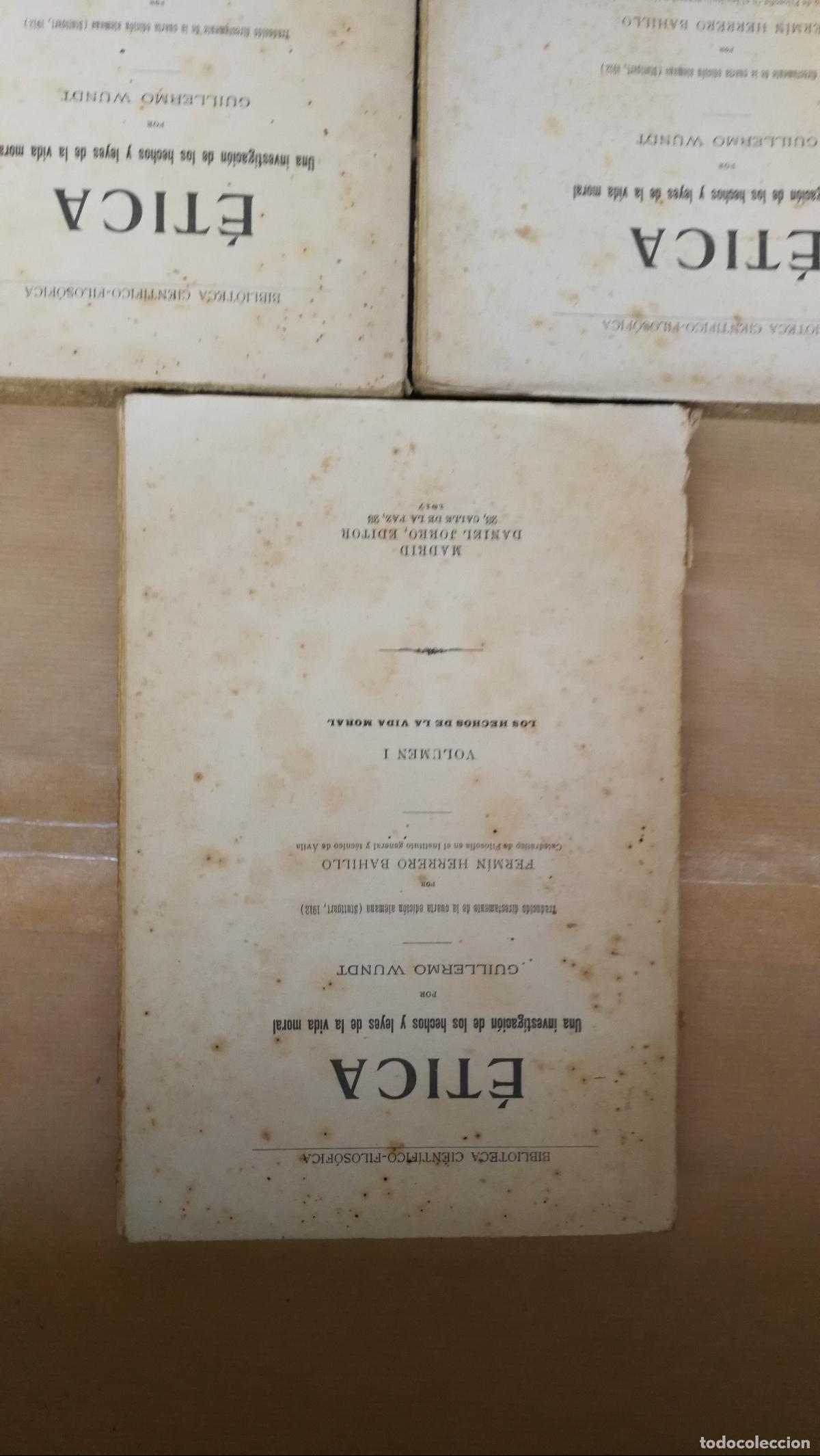 books: &Eacute;tica. Una investigaci&oacute;n de los hechos y leyes de la vida moral. 3 tomos. - &rdquo;WUNDT, Wilhelm&rdquo;