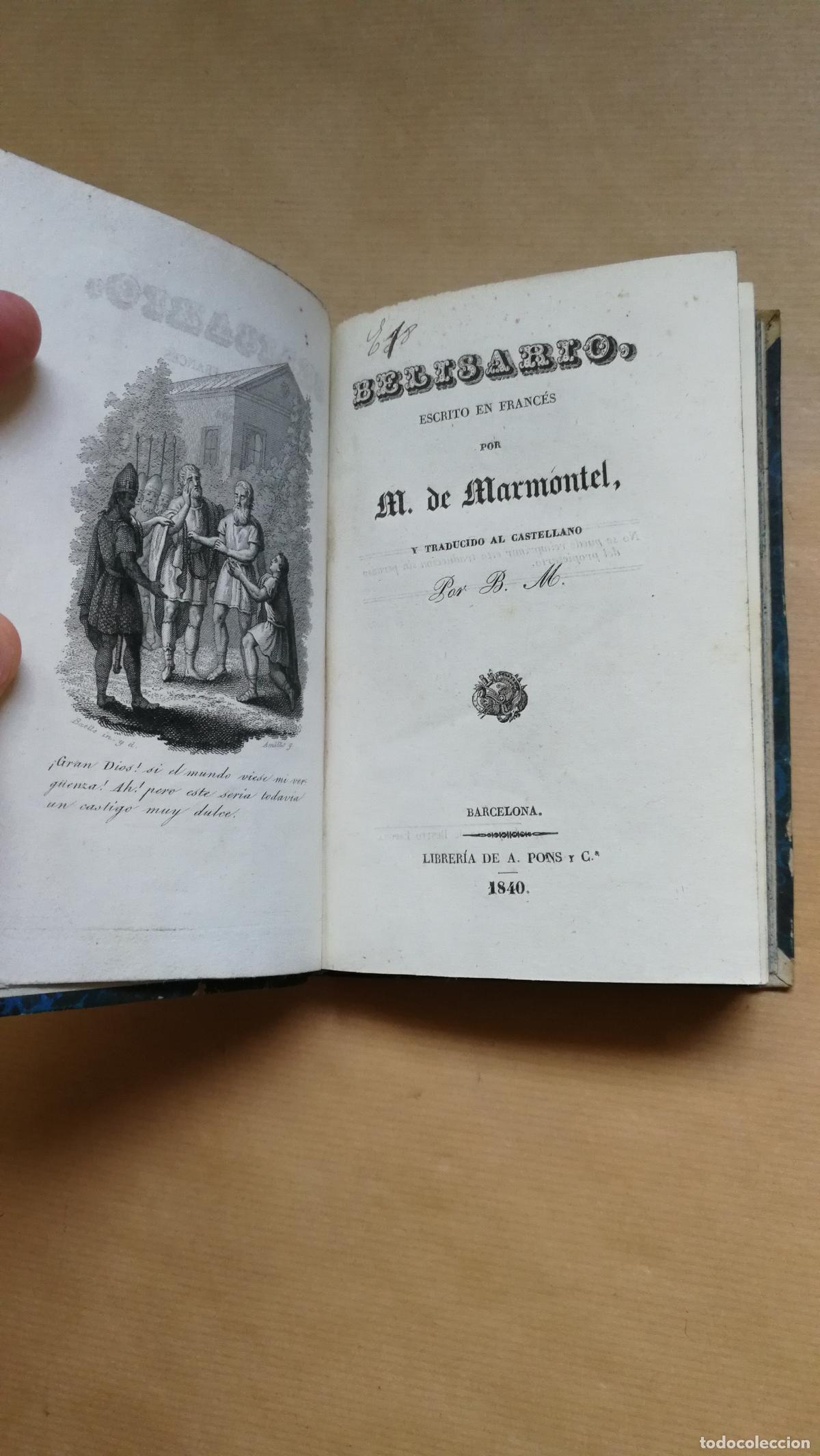 Libros: BELISARIO. - MARMONTEL.
