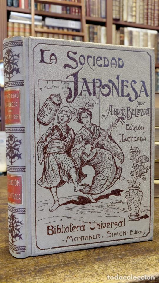 Libros: LA SOCIEDAD JAPONESA. Usos, costumbres, religi&oacute;n, instituciones, etc. Trad. F. Sarmiento. - BELLESS