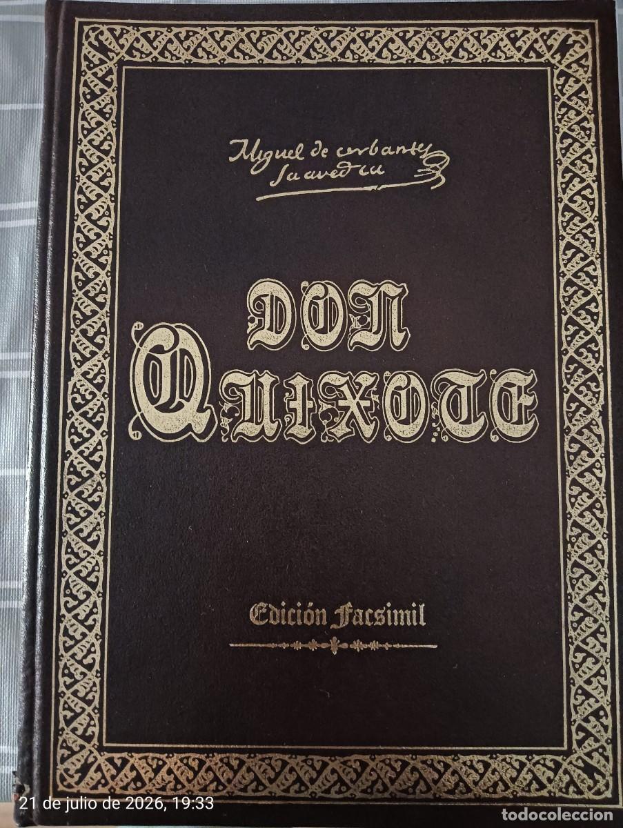 Libros: Don Quijote de la Mancha - Edici&oacute;n Facs&iacute;mil 1992 (Olimpo) - 4 Tomos (3 precintados)