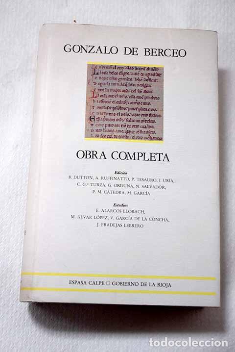 Libros: Obra completa: Gonzalo de Berceo.- Gonzalo de Berceo