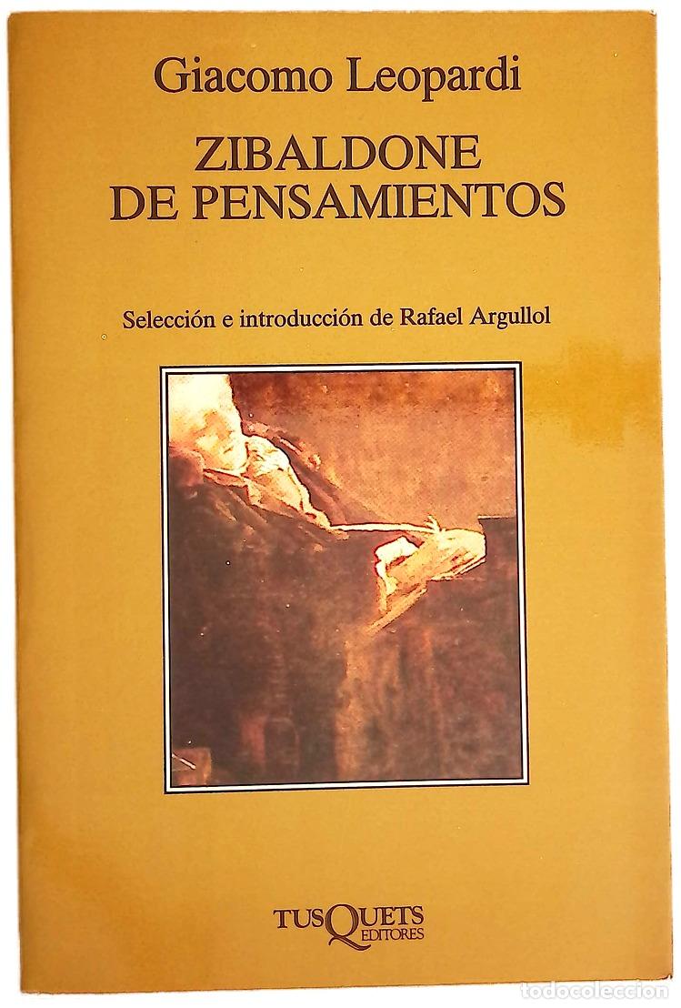 Libros: Zibaldone de pensamientos una antolog&iacute;a