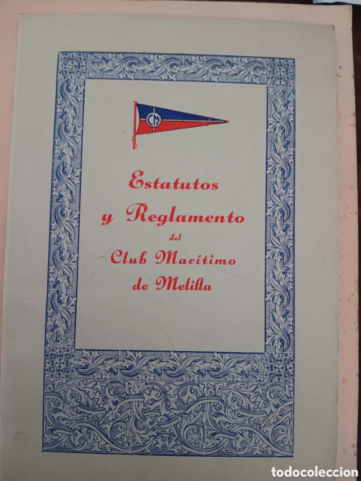 Libros: ESTATUTOS Y REGLAMENTO DEL CLUB MAR&Iacute;TIMO DE MELILLA
