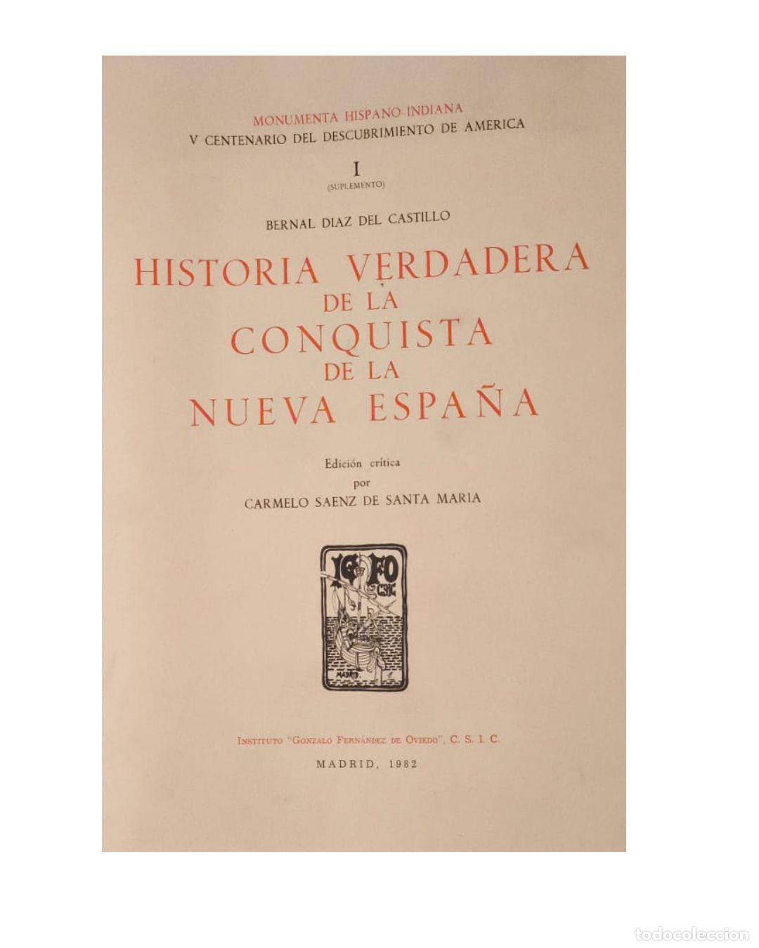 Libros: Historia verdadera de la conquista de Nueva Espa&ntilde;a -