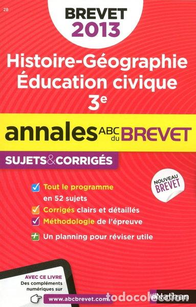 Livres: Histoire-G&eacute;ographie Education civique 3e: Sujets & corrig&eacute;s- 9782091884943