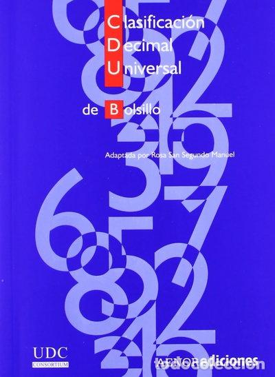 books: Clasificaci&oacute;n Decimal Universal (CDU) de bolsillo- 9788481434118