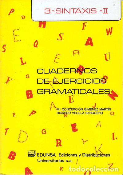 books: Cuaderno de ejercicios gramaticales 3 - Sintaxis II- 9788477470076