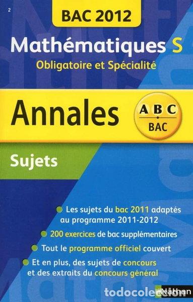 Libros: Annales Bac 2012 - Math&eacute;matiques S- 9782091883823