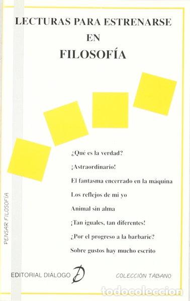 Libros: Lecturas para estrenarse en filosof&iacute;a- 9788492270477
