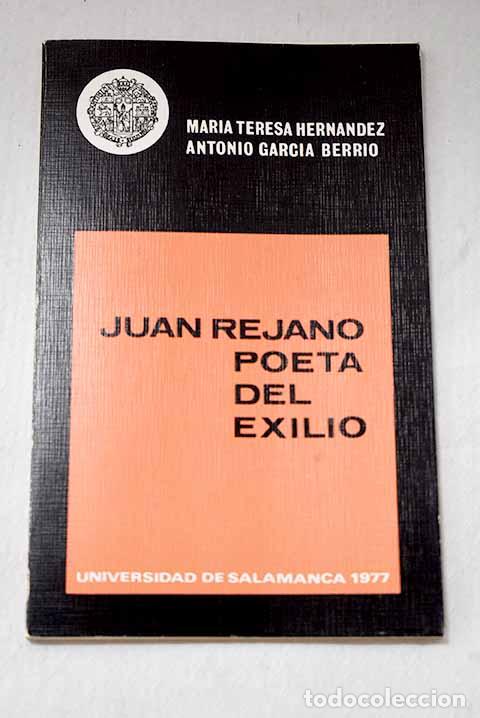 Libros: Juan Rejano, poeta del exilio: [conferencia].- Hern&aacute;ndez Fern&aacute;ndez, Teresa