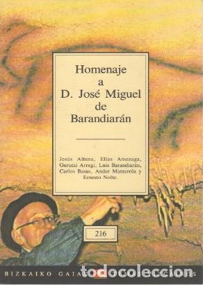 books: Homenaje a D. Jos&eacute; Miguel de Barandiar&aacute;n - VV.AA.