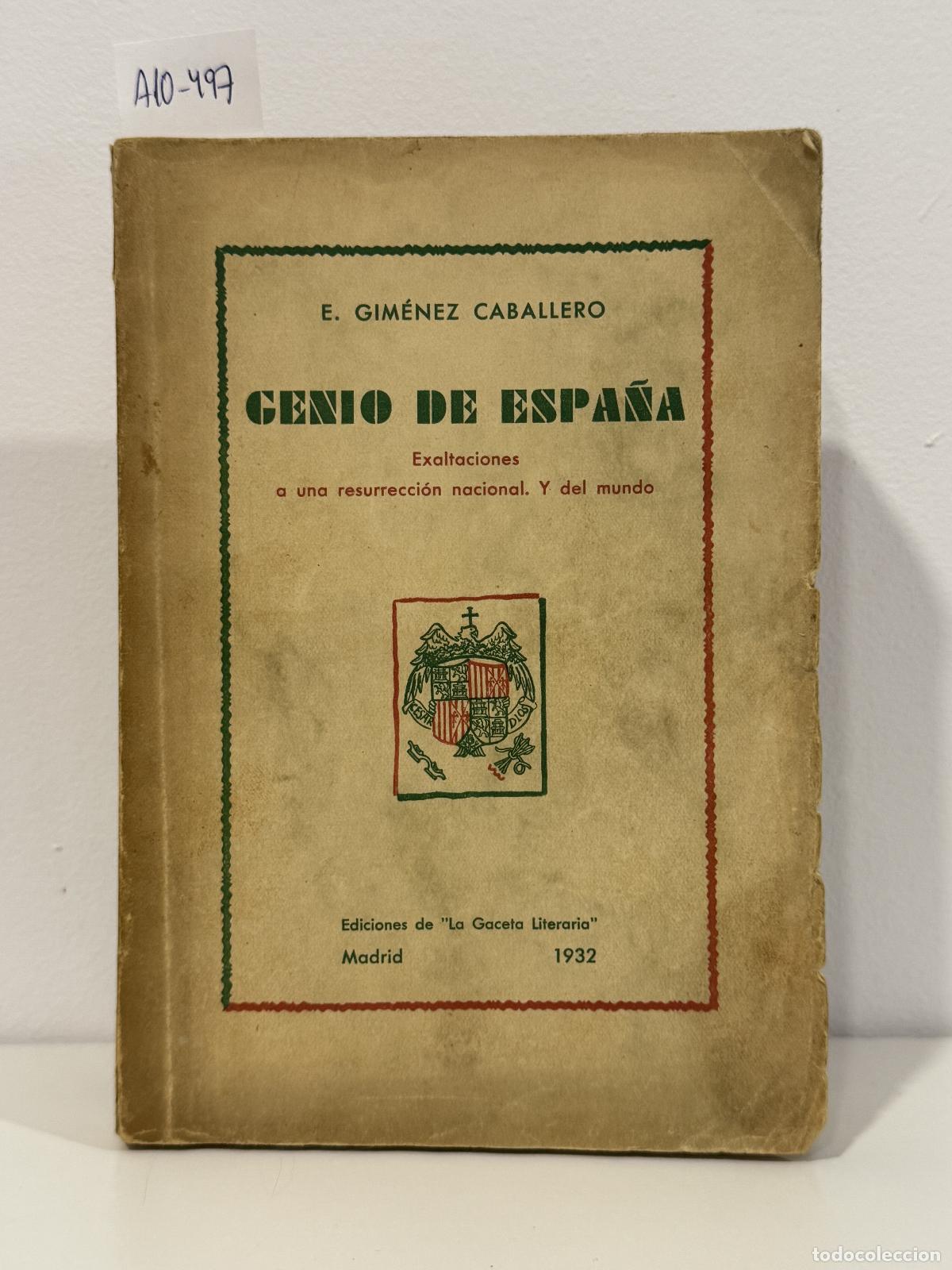 Libros: G&Iacute;MENEZ CABALLERO, E. - Genio de Espa&ntilde;a.