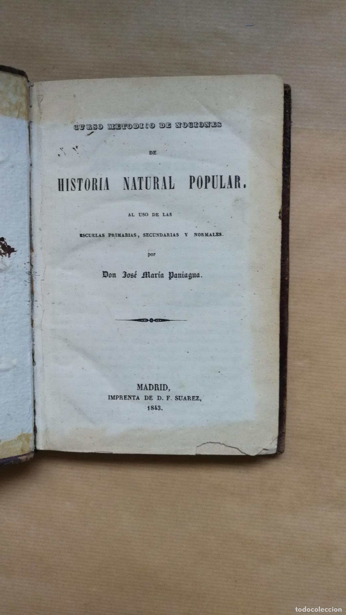 Livres: &rdquo;Curso met&oacute;dico de nociones de historia natural popular: al uso de las escuelas primarias, secundari