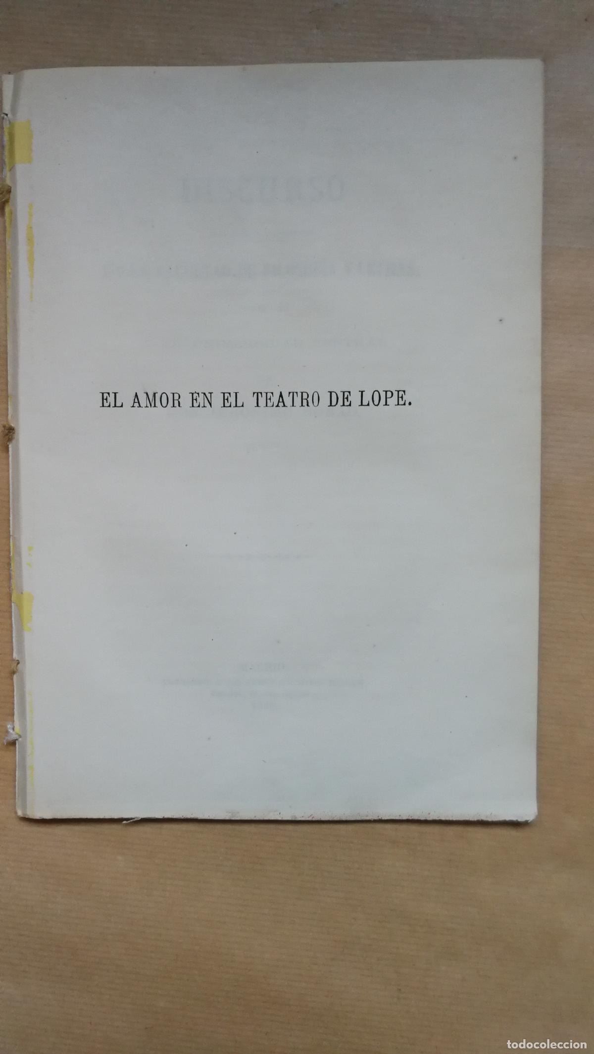 books: El amor en el teatro de Lope - Jer&oacute;nimo Borao y Clemente