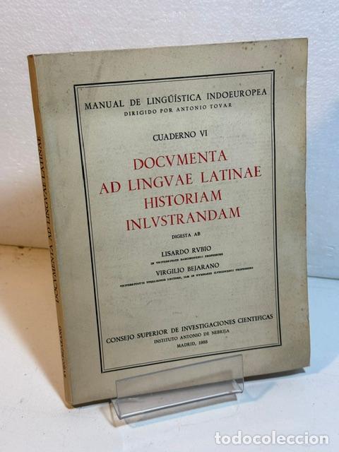 Livres: DOCUMENTA AD LINGUAE LATINAE HISTORIAM INLUSTRANDAM