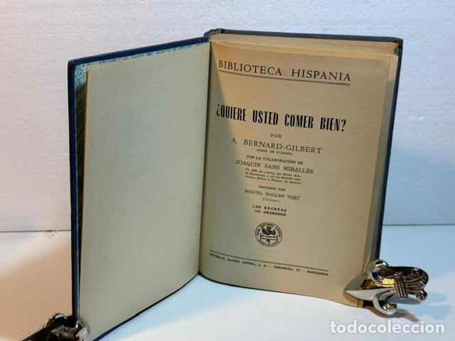 Libros: &iquest;QUIERE USTED COMER BIEN? A BERNARD GILBERT 1959 - Foto 3