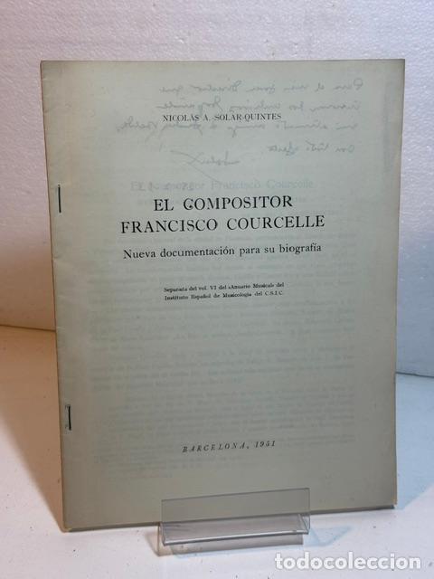 Livres: EL COMPOSITOR FRANCISCO COURCELLE