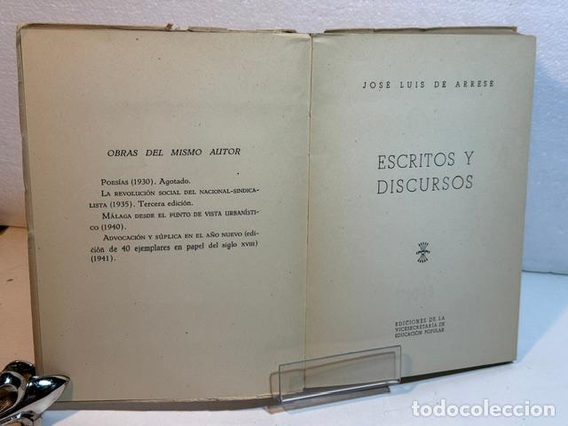Libros: ESCRITOS Y DISCURSOS JOSE LUIS DE ARRESE 1943 - Foto 2