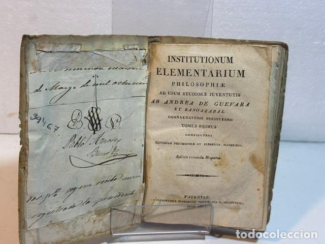 Livres: INSTITUTIONUM ELEMENTARIUM PHILOSOPHIAE TOMUS PRIMUS