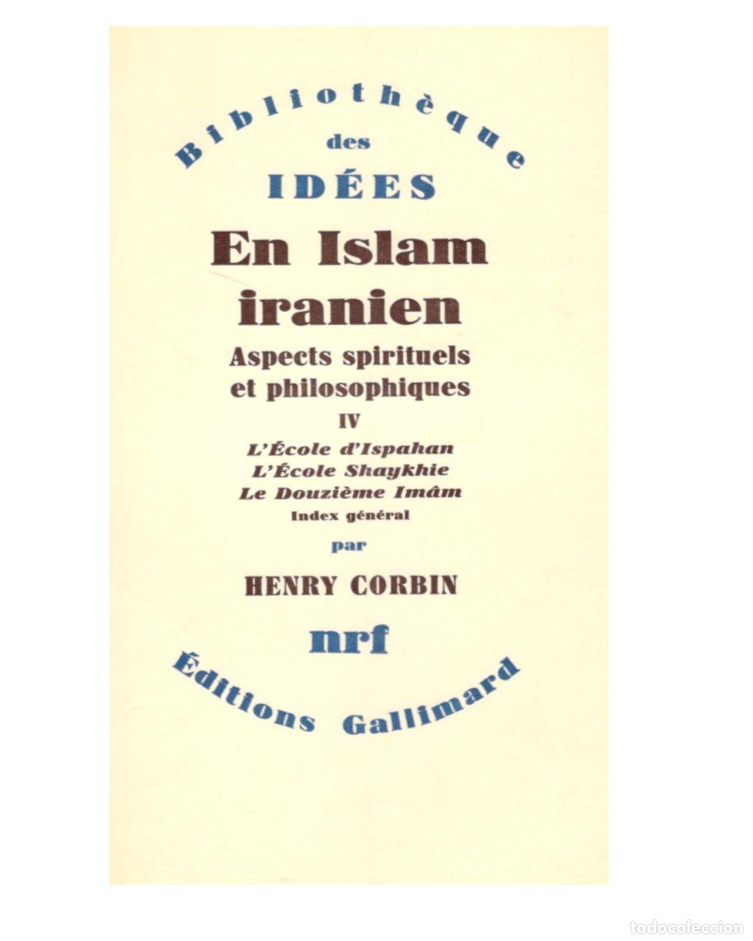 Libros: En Islam iranien. Aspects spirituels et philosophiques. Tome IV - CORBIN, Henry
