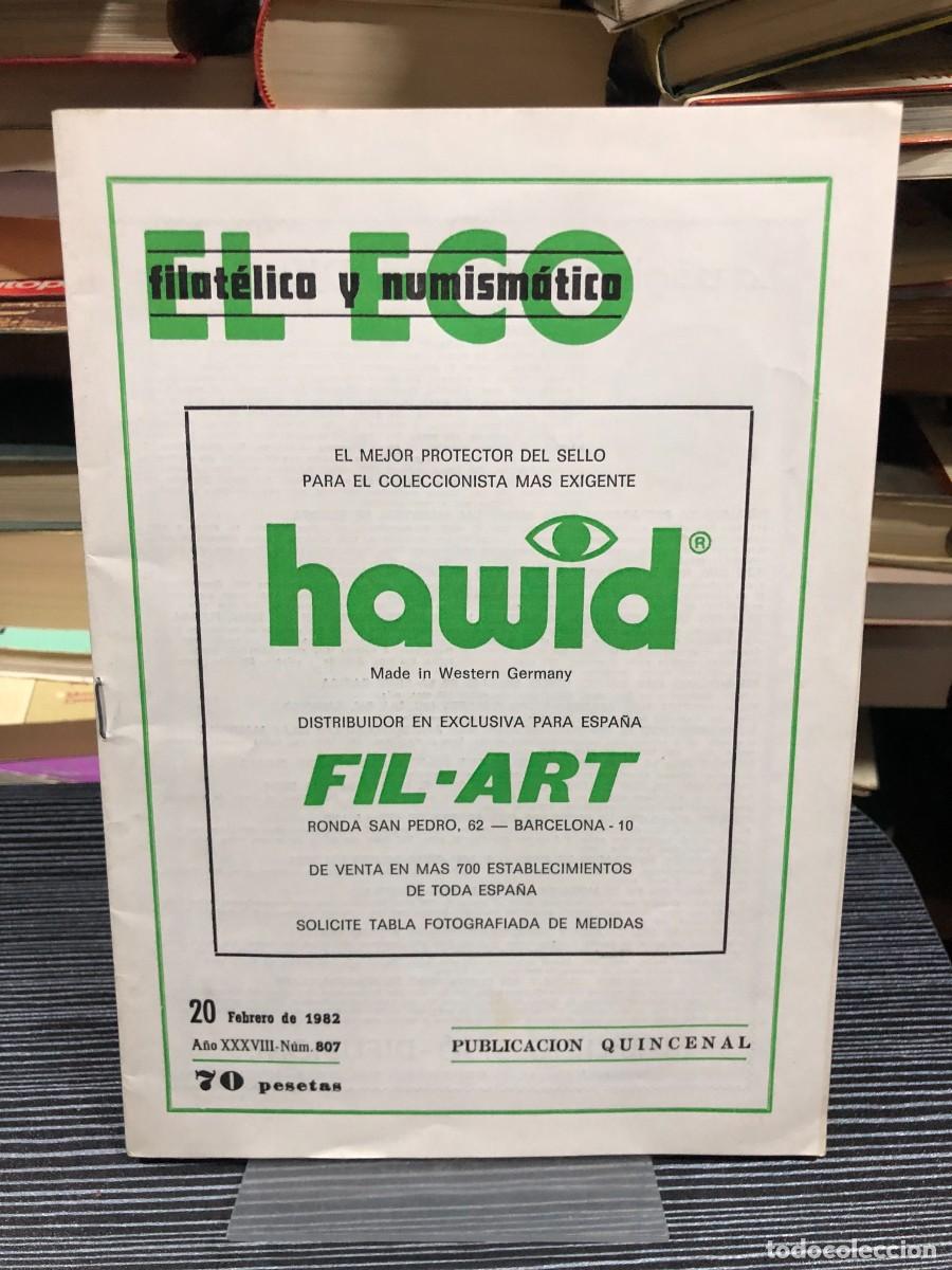 Libri di seconda mano: El Eco Filat&eacute;lico y Numism&aacute;tico (20 Febrero 1982, N&ordm; 807) Revista / Publicaci&oacute;n Quincenal