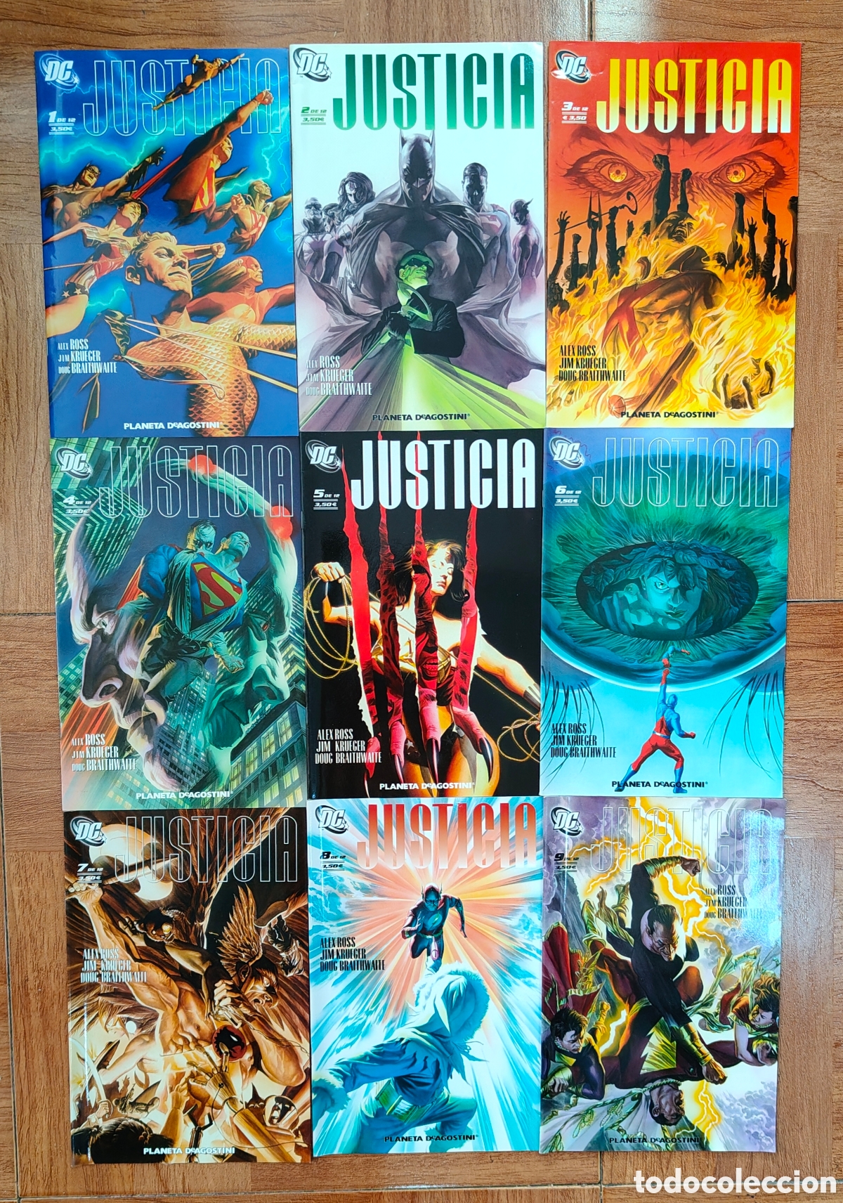 B&uuml;cher: Justicia 9 de 12 N&uacute;meros (1 al 9) � Planeta DeAgostini - Alex Ross / Jim Kueger / Doug Braithwaite