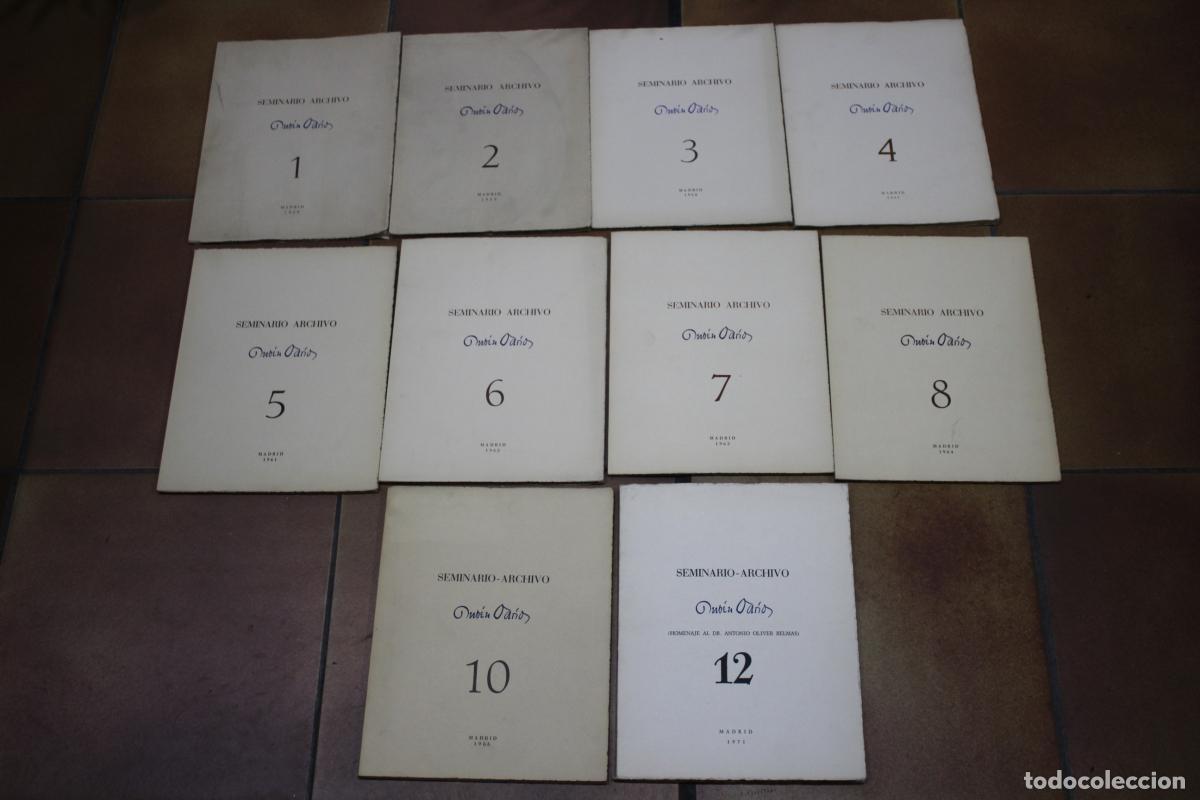 Libros: Seminario Archivo. Rub&eacute;n Dar&iacute;o.- Lote de 10 n&uacute;meros, del 1 al 8, el 10 y el 12. - Vv.aa.