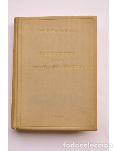 Libri di seconda mano: Consideraciones sobre la investigaci&oacute;n cient&iacute;fica - ALBAREDA HERRERA, Jos&eacute; Mar&iacute;a