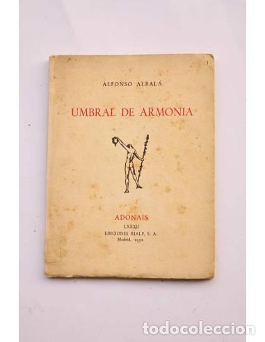 Libri di seconda mano: Umbral de armon&iacute;a - ALBAL&Aacute;, Alfonso
