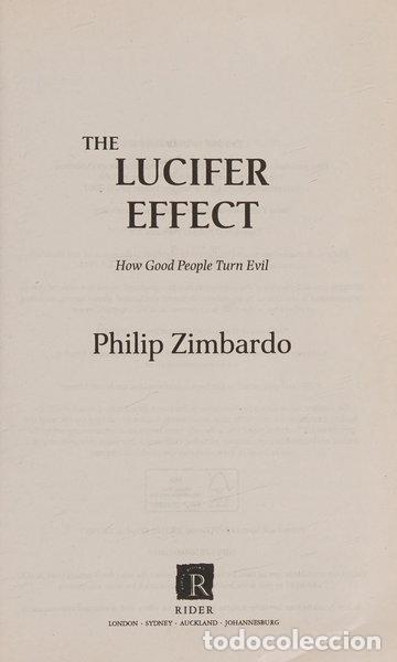 Libros: Lucifer Effect- 9781846041037