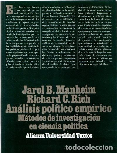 Libros: An&aacute;lisis pol&iacute;tico emp&iacute;rico- 9788420681238