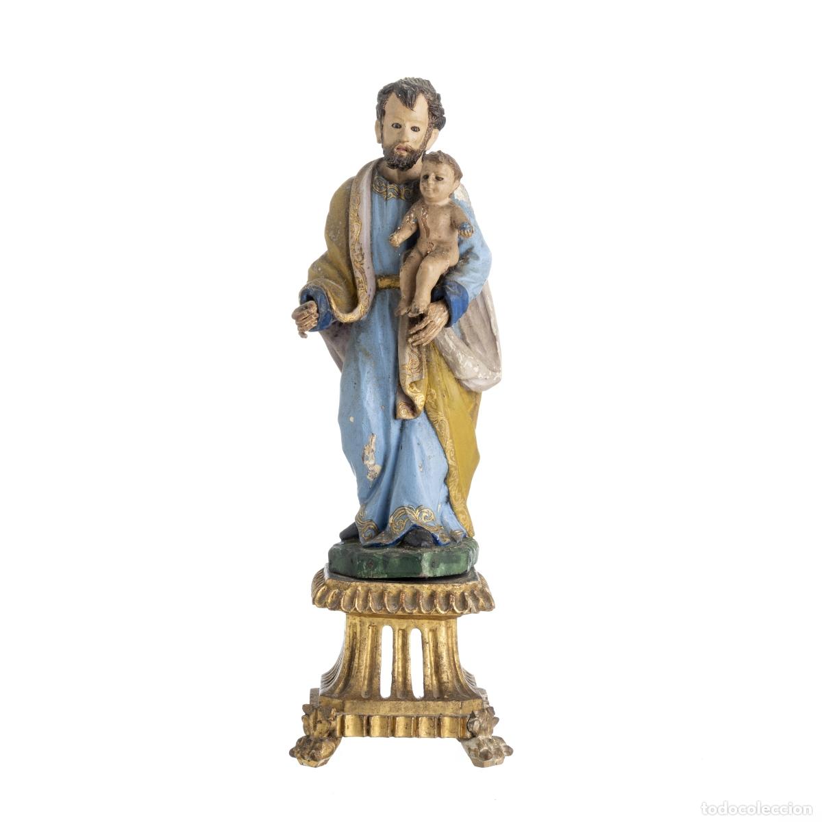 Livres: Arte sacro - San Jos&eacute; con el Ni&ntilde;o Jes&uacute;s - Siglo XIX