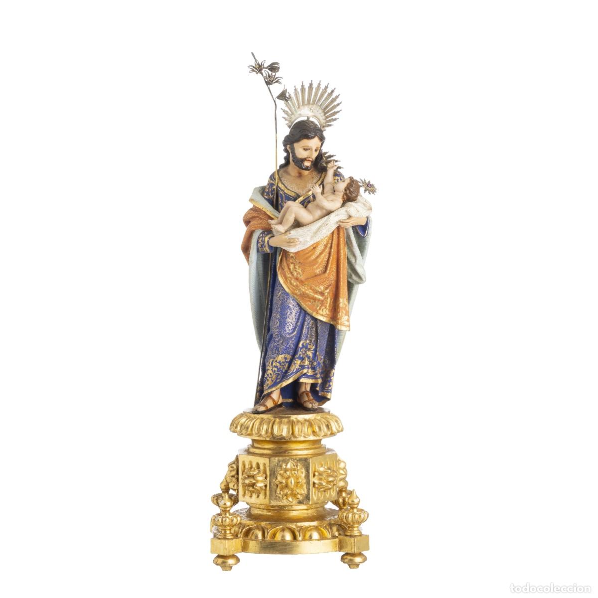 Livres: Arte sacro - San Jos&eacute; con el Ni&ntilde;o Jes&uacute;s - Siglo XVIII