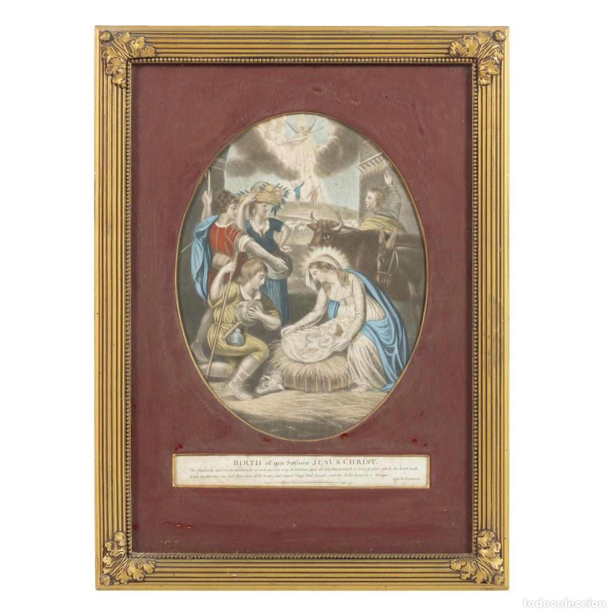 Libri di seconda mano: Arte sacro - Grabado - Nacimiento de Jesucristo - Siglo XIX