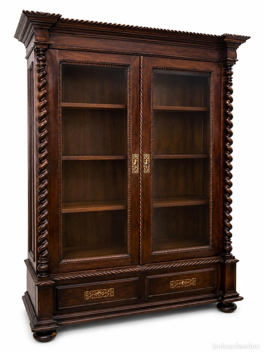 Libros: Muebles - Librer&iacute;a de palisandro - siglo XIX - Foto 1