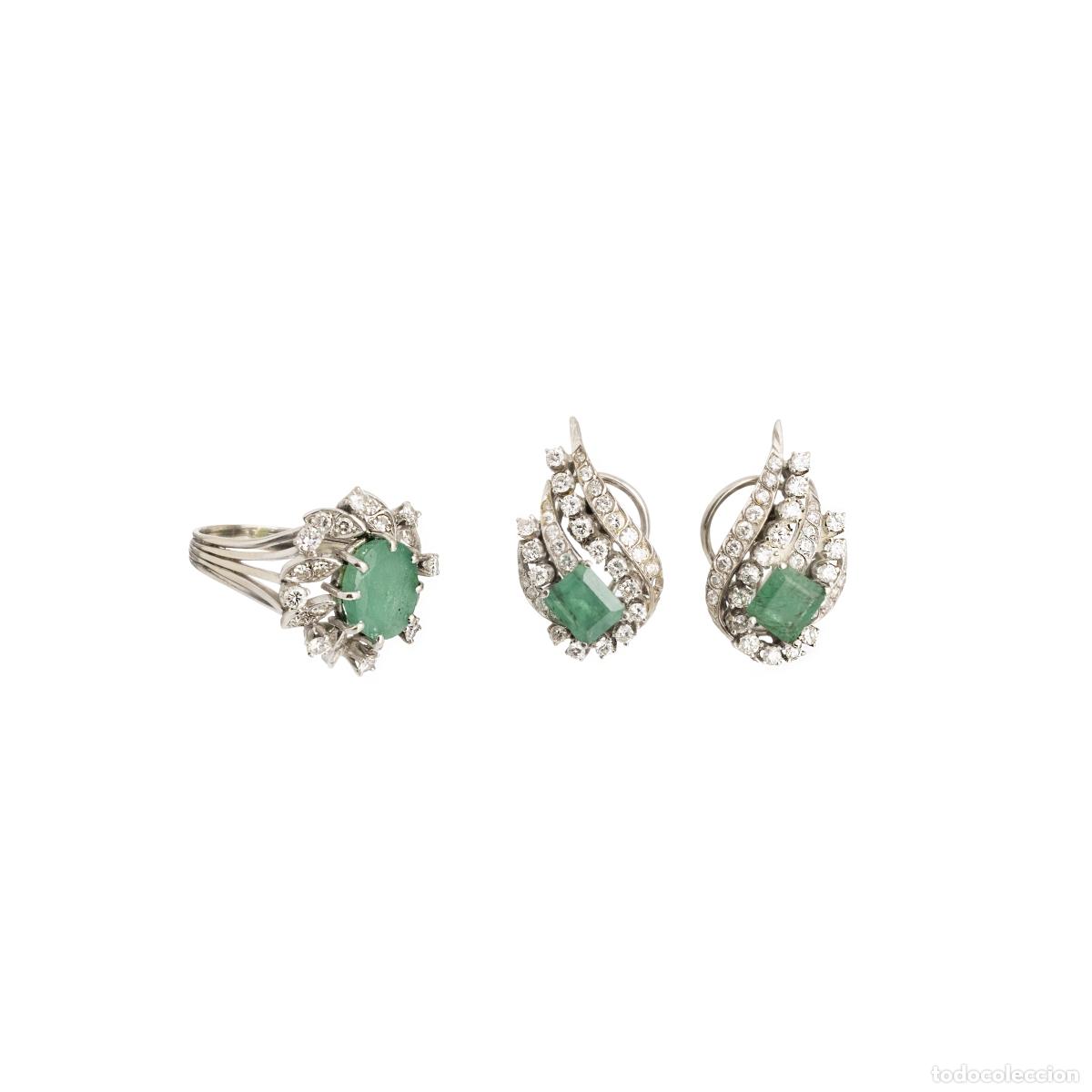 B&uuml;cher: Joyas: Pendientes y anillo en oro de 19,2 quilates, diamantes y esmeraldas.