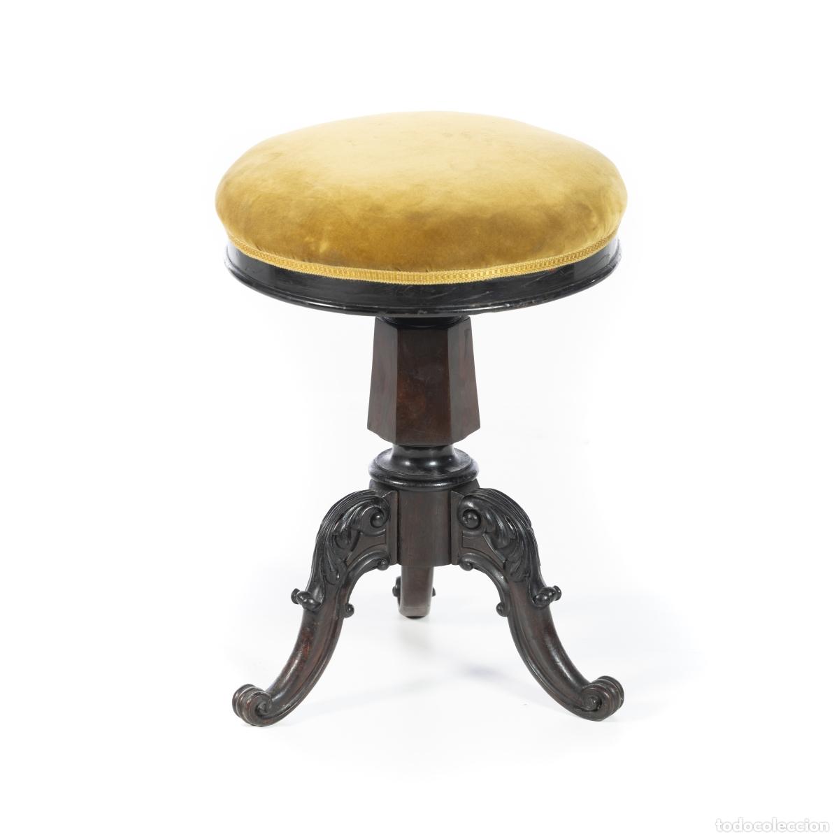 Libros: Muebles - Banco de palisandro - Siglo XIX - Foto 1