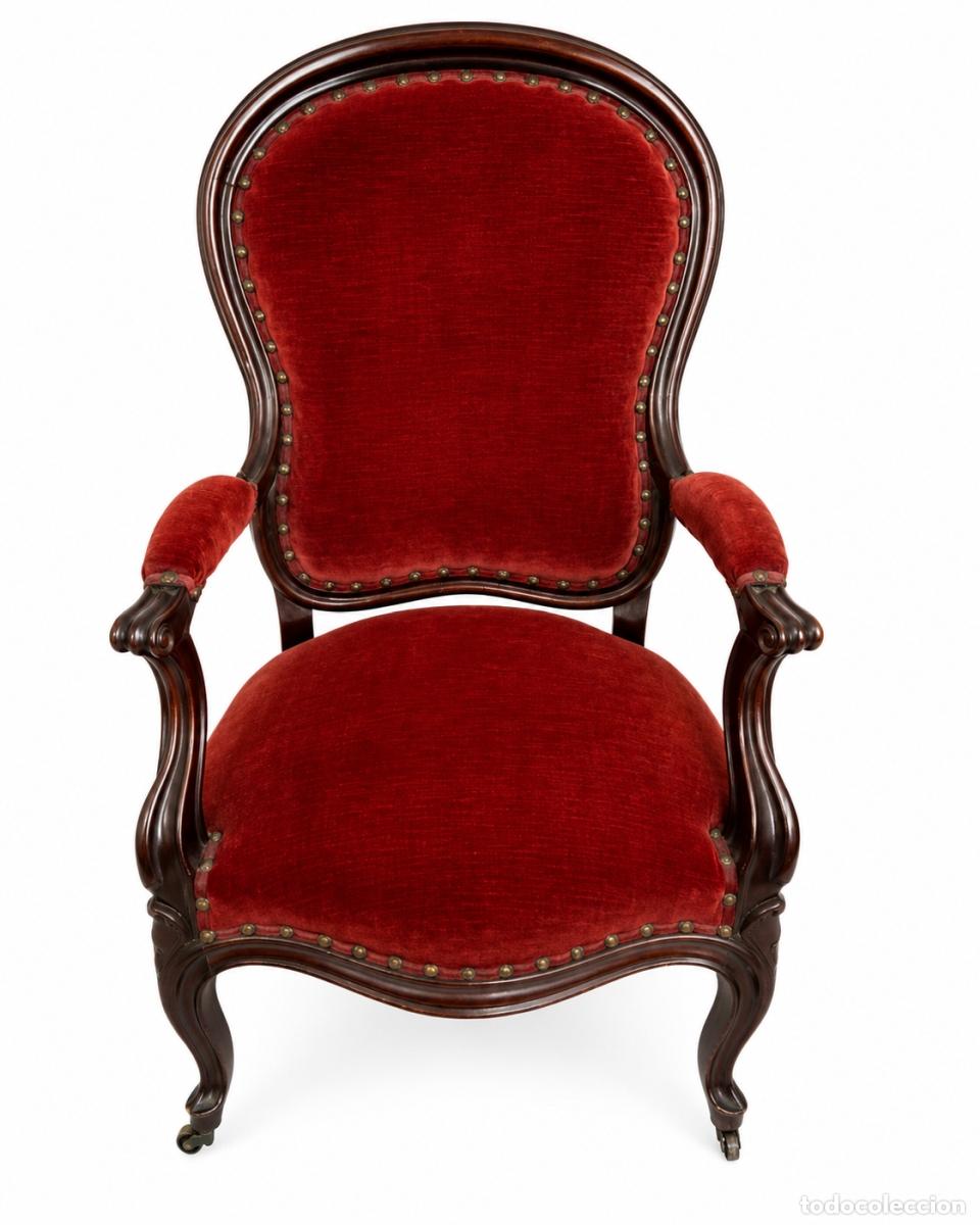 Libros: Muebles - Sill&oacute;n - Siglo XIX - Foto 1