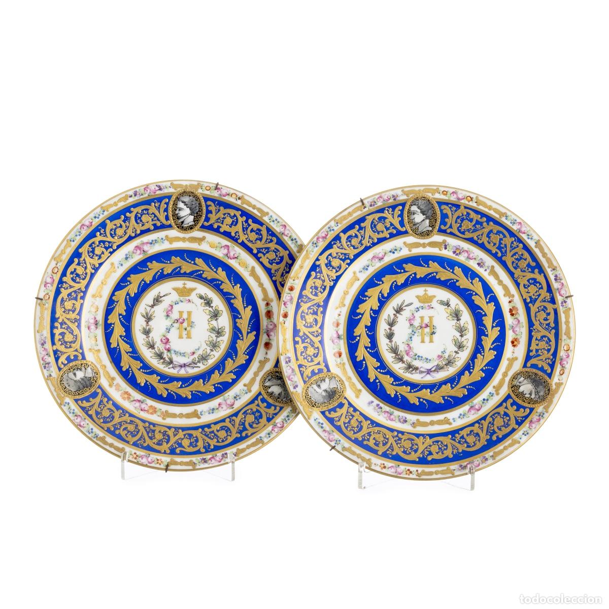 B&uuml;cher: Porcelana - Par de platos de la emperatriz Catalina II - S&egrave;vres