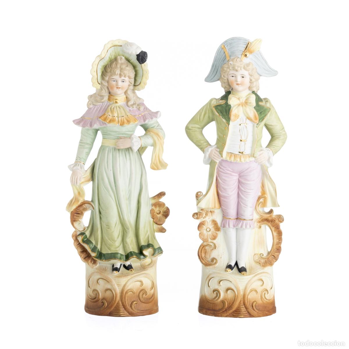 B&uuml;cher: Porcelana - Par de figuras - Siglo XIX