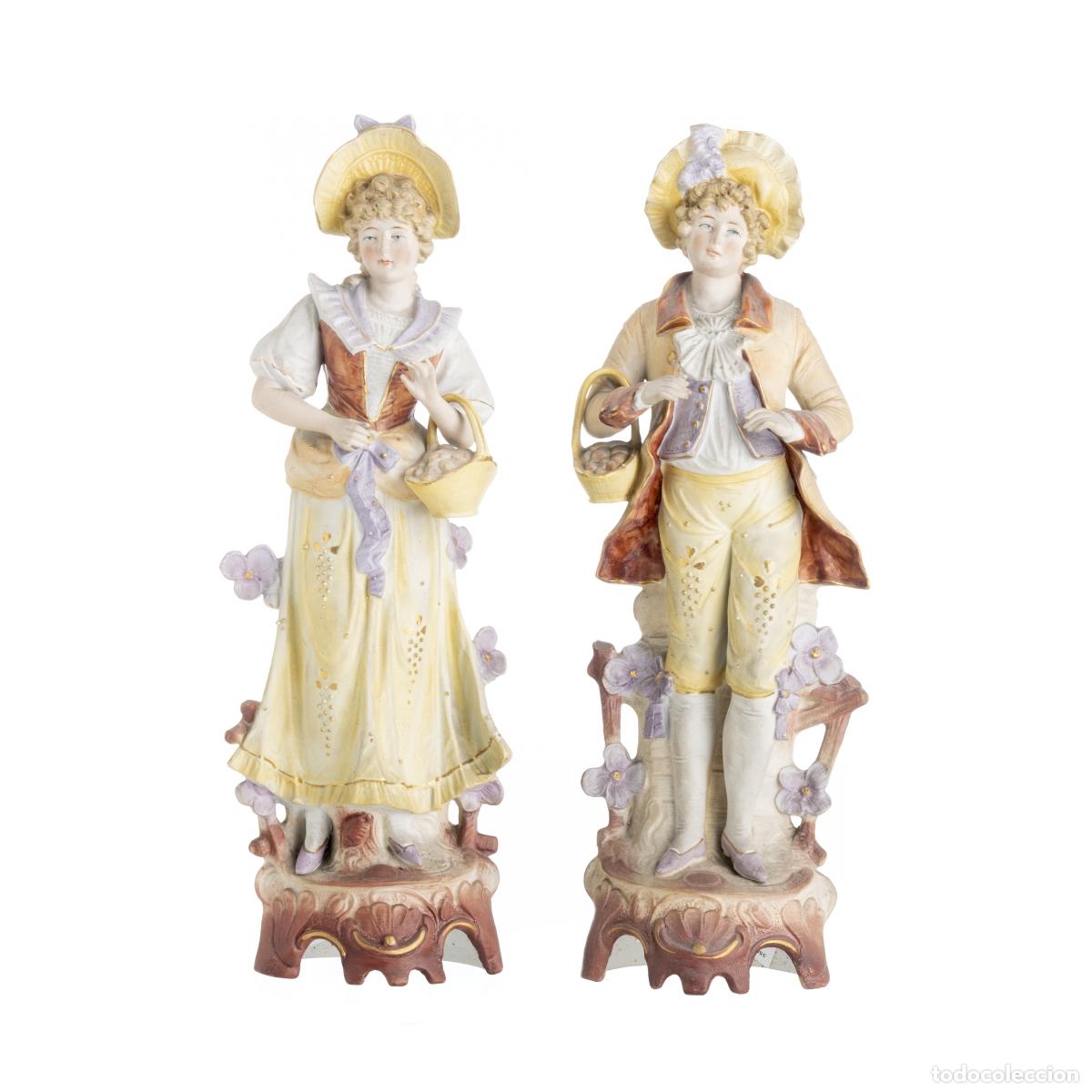 Libros: Porcelana - Pareja de figuras galantes - Siglo XIX