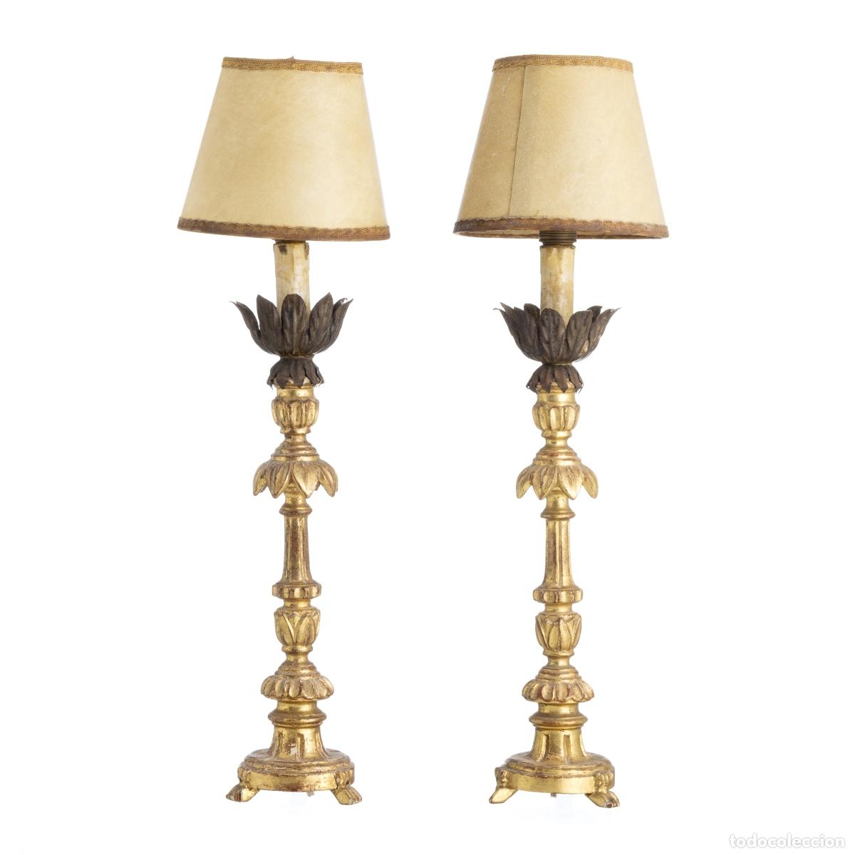 Libros: Arte sacro - Par de candelabros de la colecci&oacute;n de la reina Mar&iacute;a I - Siglo XVIII