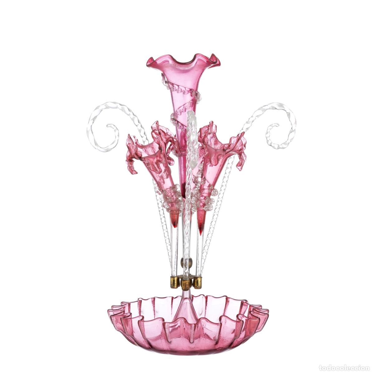 Libros: Vidrio y cristal - Centro de mesa floral veneciano - Siglo XIX