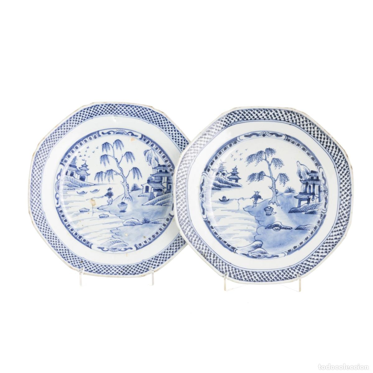 Libros: Porcelana china - Par de platos de la Compa&ntilde;&iacute;a Brit&aacute;nica de las Indias Orientales - Siglo XVIII