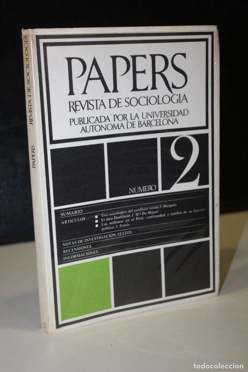 books: Papers. Trabajos de Sociolog&iacute;a. Publicados por la Universidad Aut&oacute;noma de Barcelona. N&uacute;mero 2. - Vv.