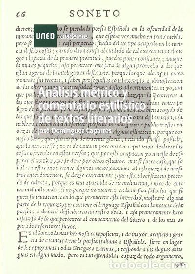 Libros: An&aacute;lisis m&eacute;trico y comentario estil&iacute;stico de textos literarios- 9788436245677