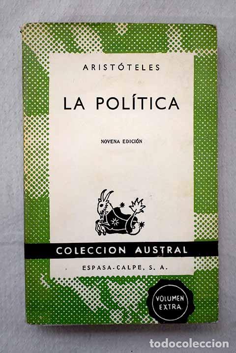 Libros: La pol&iacute;tica: Arist&oacute;teles.- Arist&oacute;teles